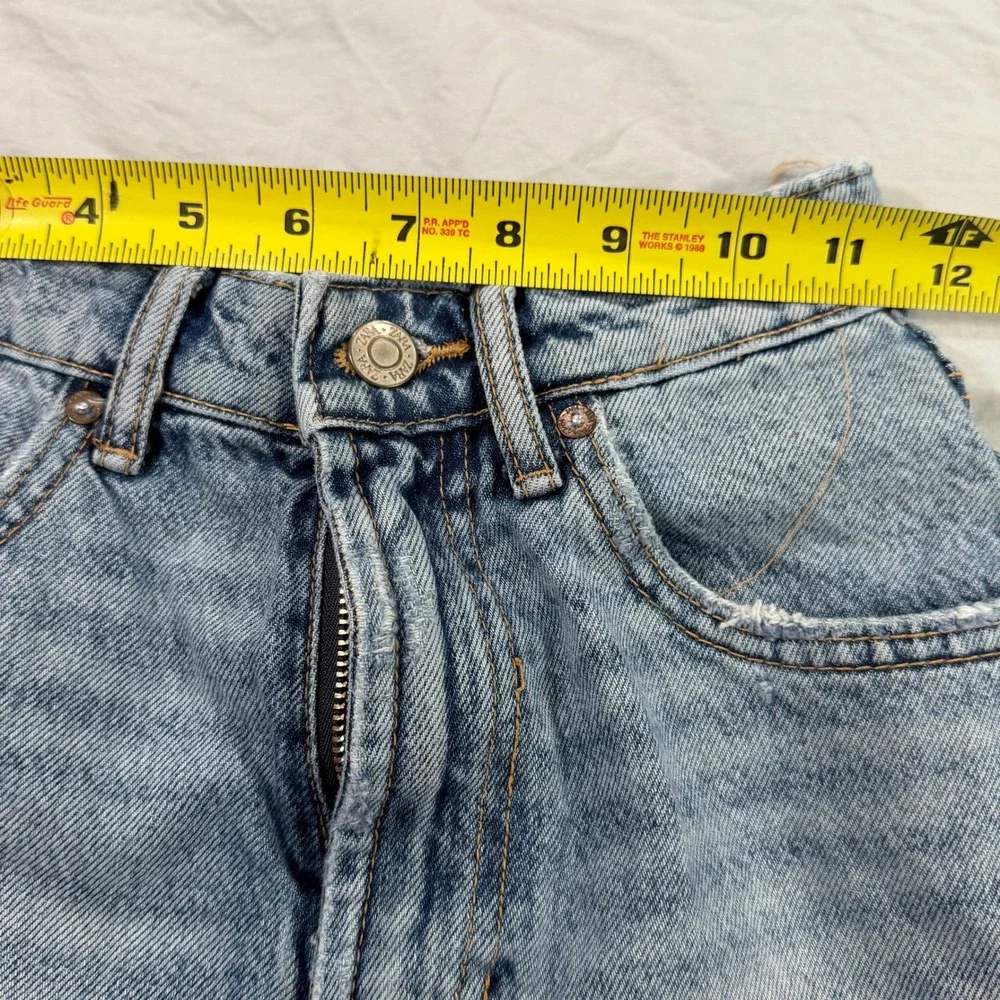 Zara Womens High Rise Distressed Denim Cut Off Shorts Light‎ Blue Size 0 EUR 32